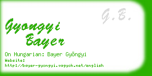 gyongyi bayer business card