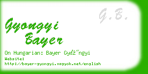 gyongyi bayer business card